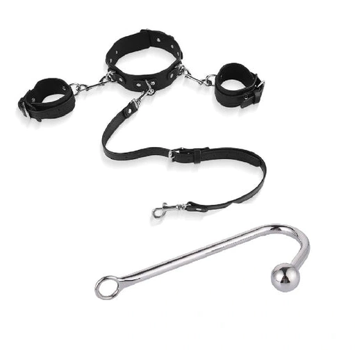 Hook Cuffs and Elegant Anal with 5334 Collar Beaded 0405